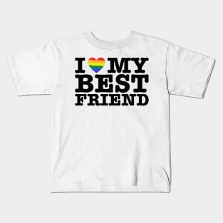 I Heart My Best Friend - Love LGBT LGBTQ Kids T-Shirt